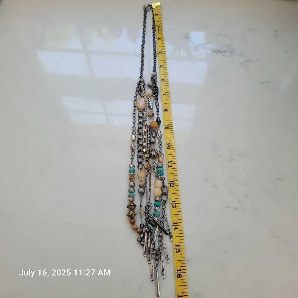 Ariana Ost x Free People Multicolor Layered Necklace NWOT